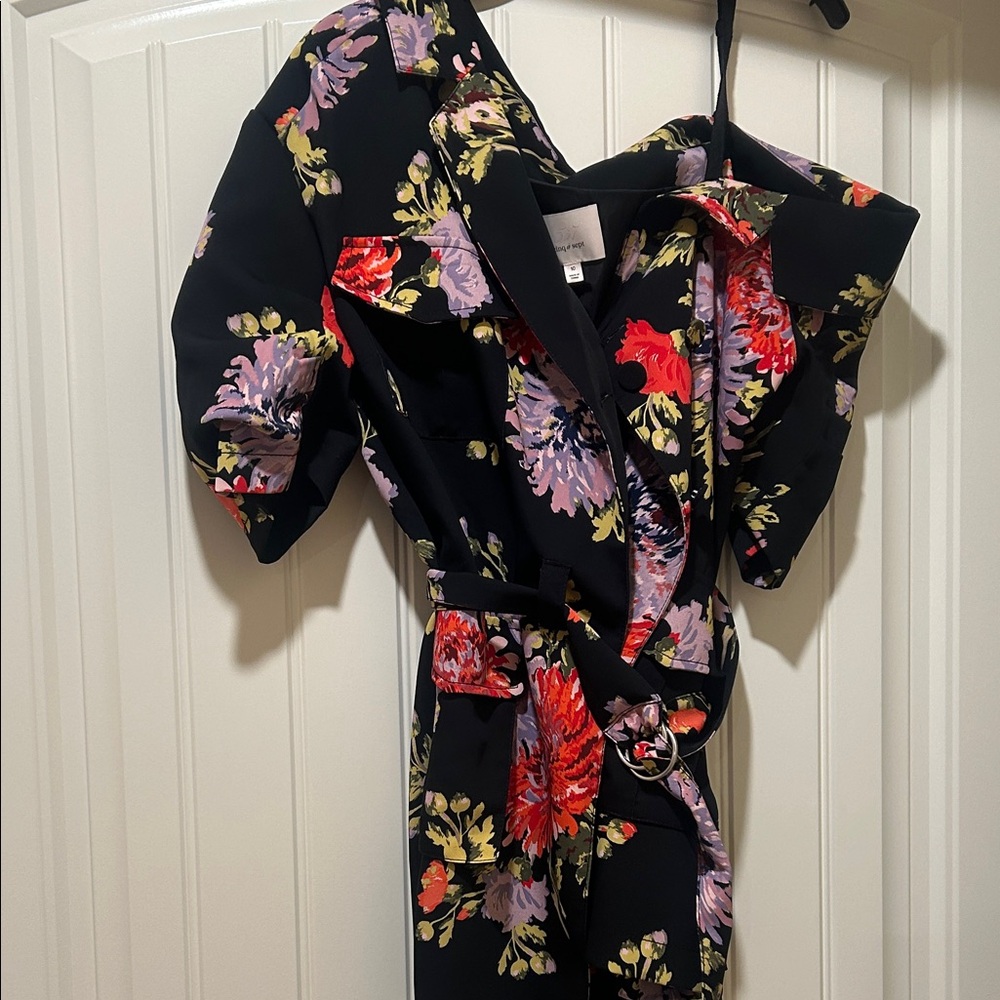 Cinq à Sept Floral Black Blouse